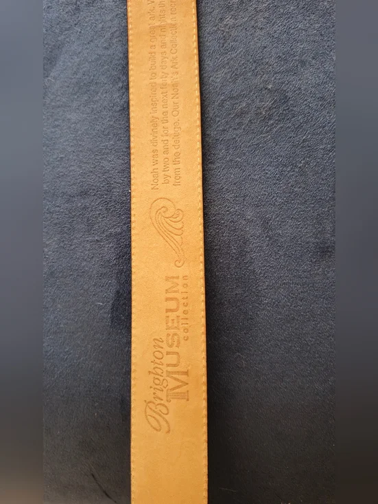 Vintage Brighton Museum Collection Noahs Arclk Brown Leather Belt 1995 - Picture 4 of 8